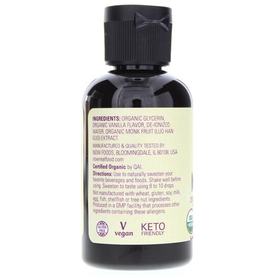 Organic Monk Fruit Liquid Sweetener, NOW